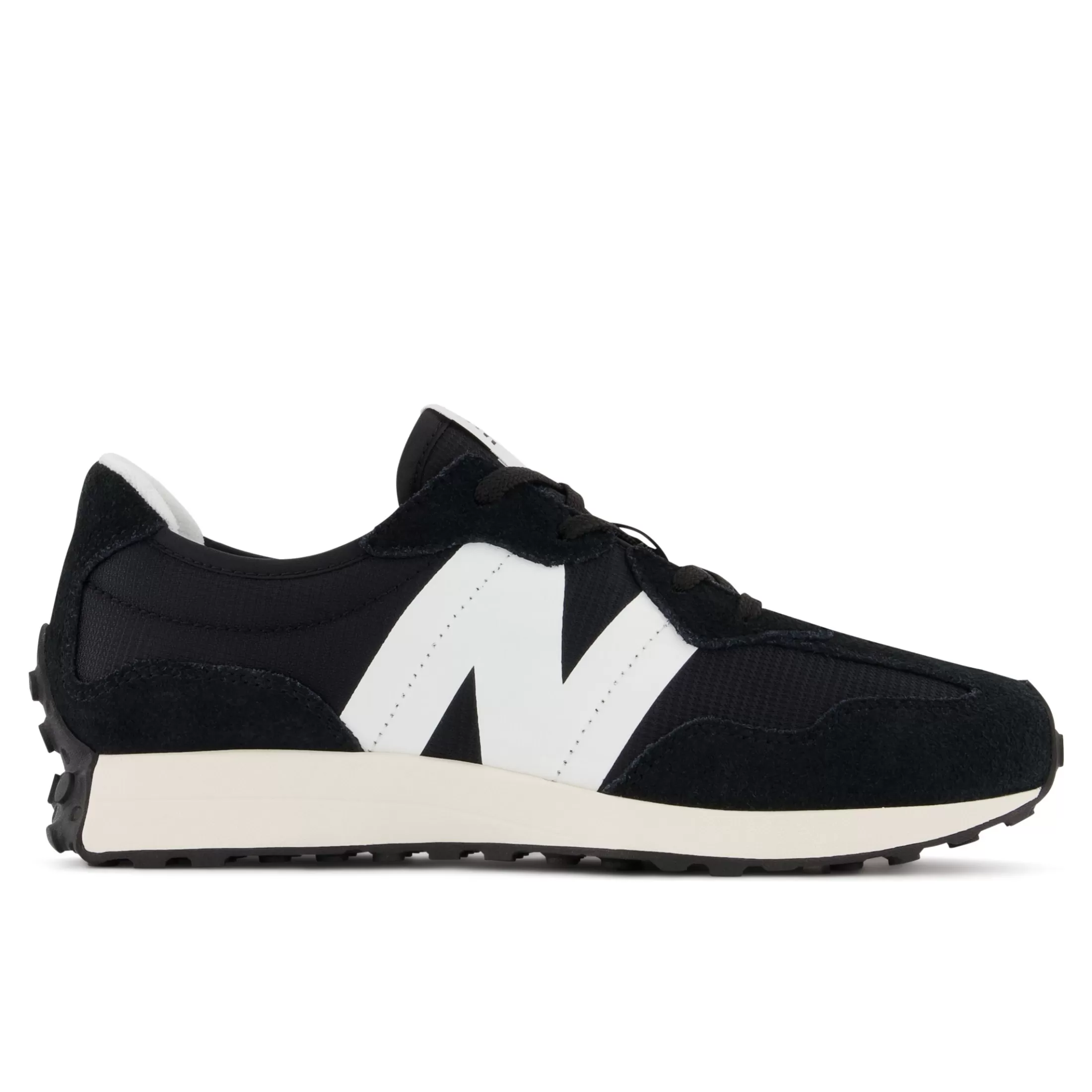 New Balance 327 Black with White Best Sale