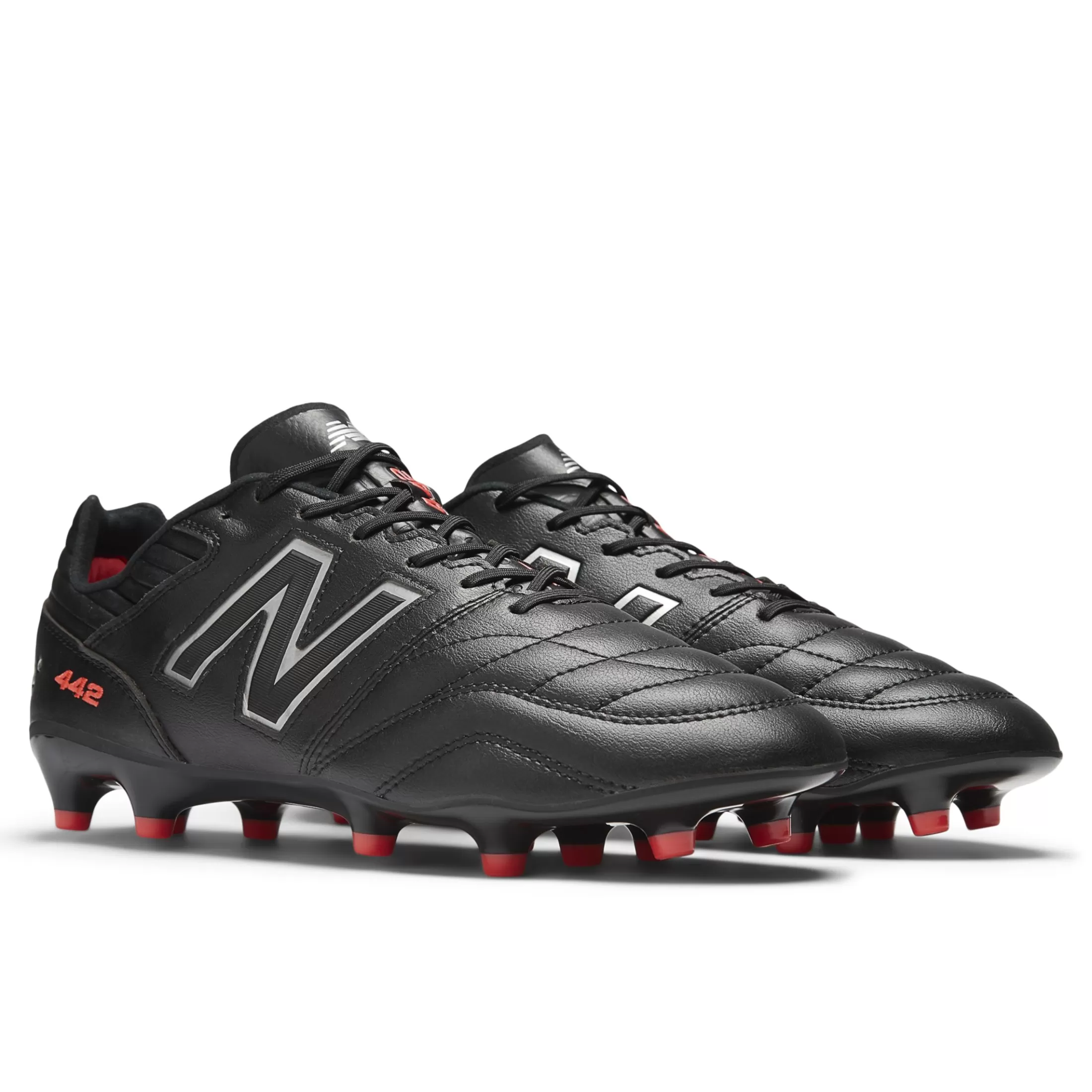 New Balance 442 PRO FG V2 NON KL Black with White and True Red Outlet