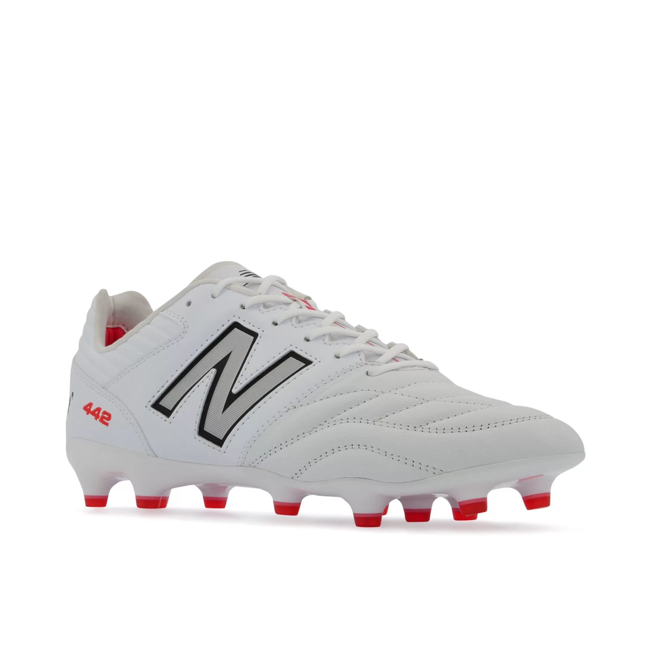 New Balance 442 V2 PRO FG White with Silver Discount