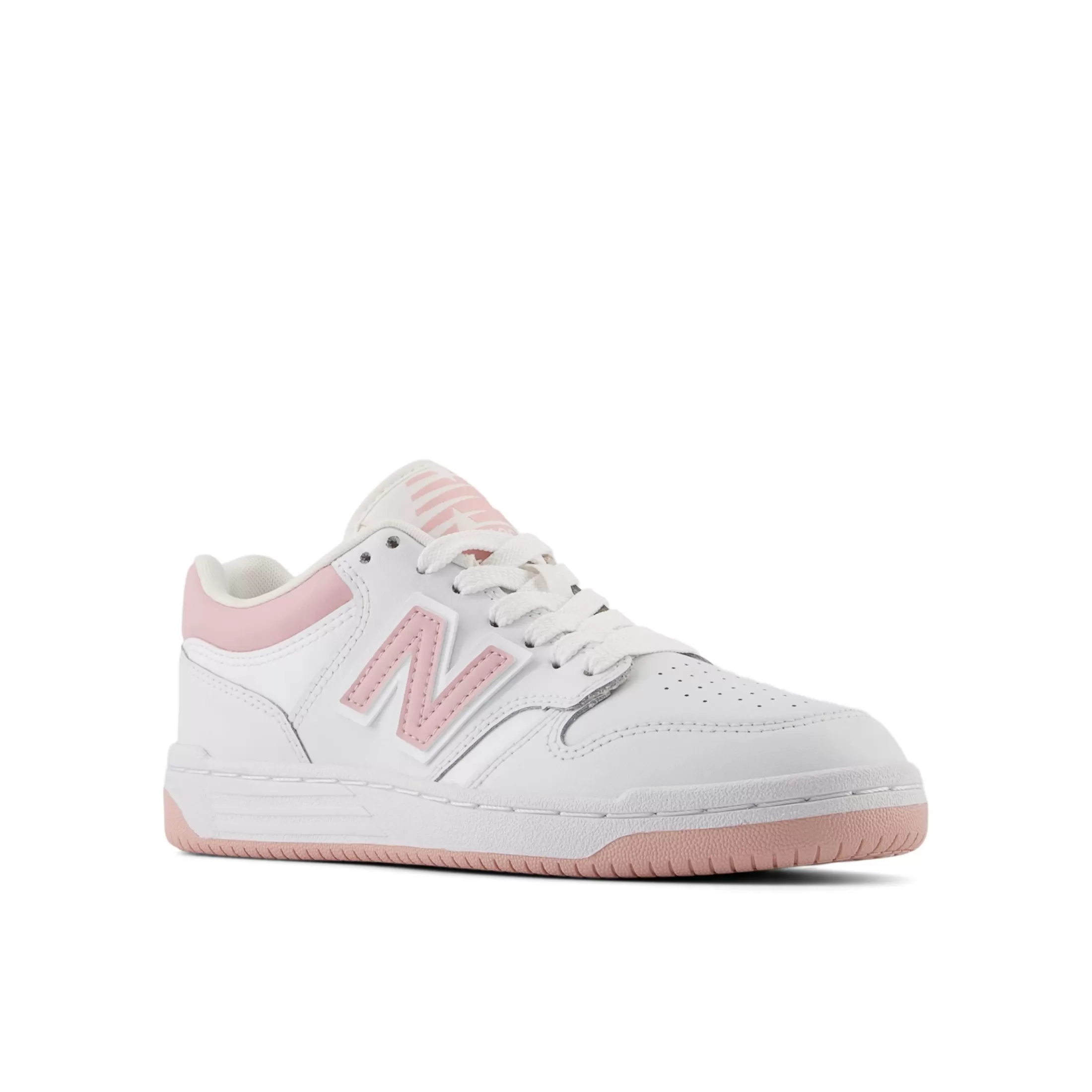 New Balance 480 White with Orb Pink Flash Sale