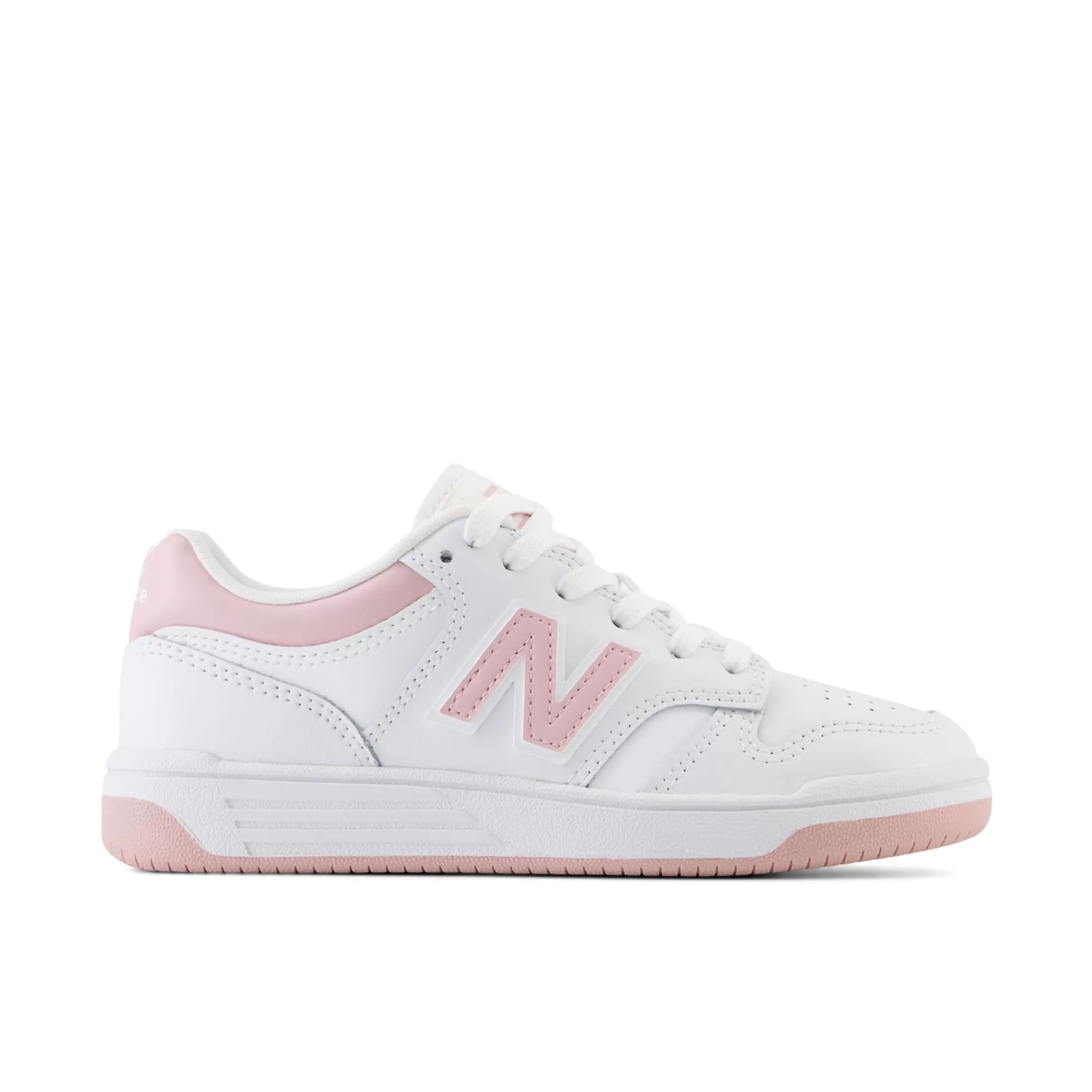 New Balance 480 White with Orb Pink Flash Sale