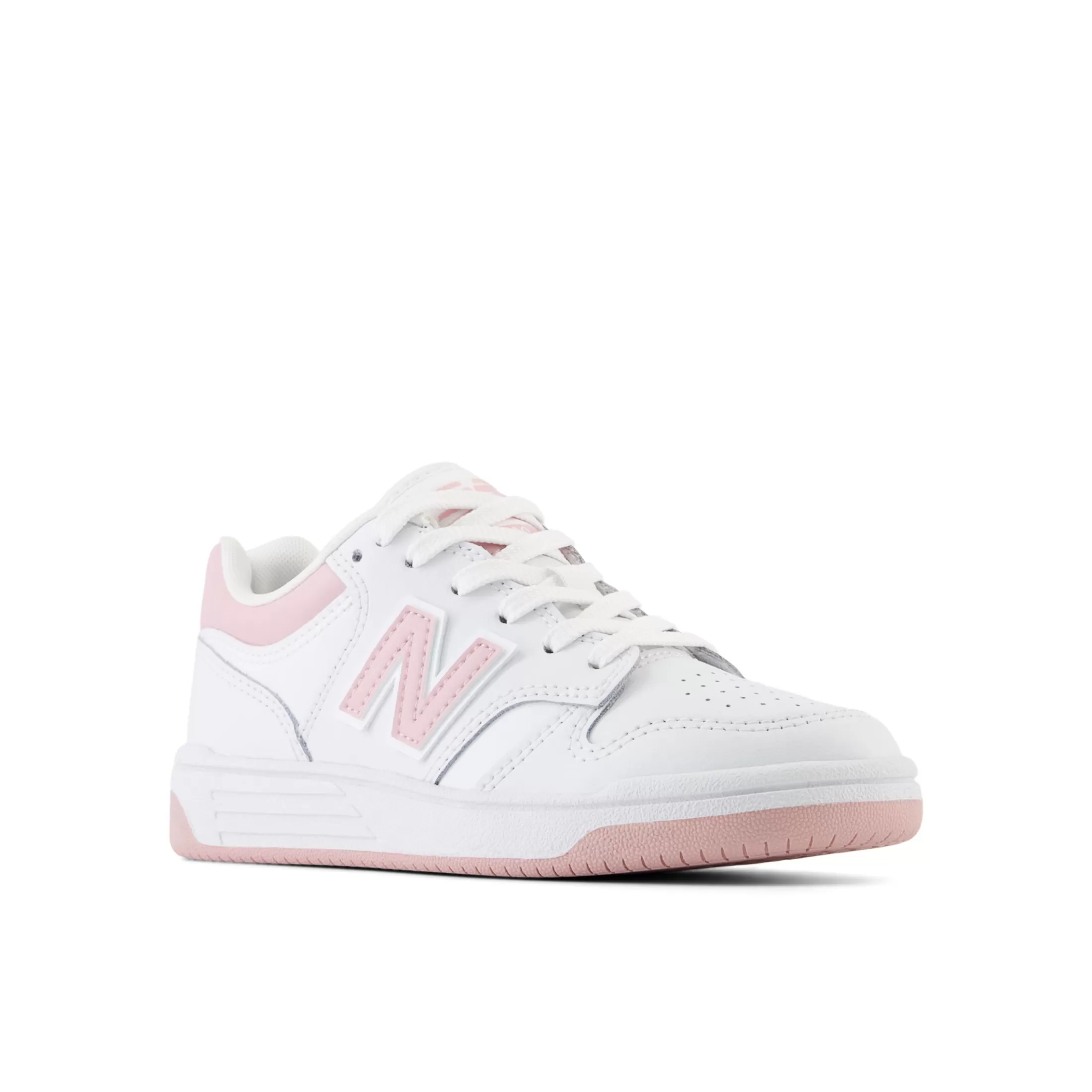 New Balance 480 White with Orb Pink Flash Sale