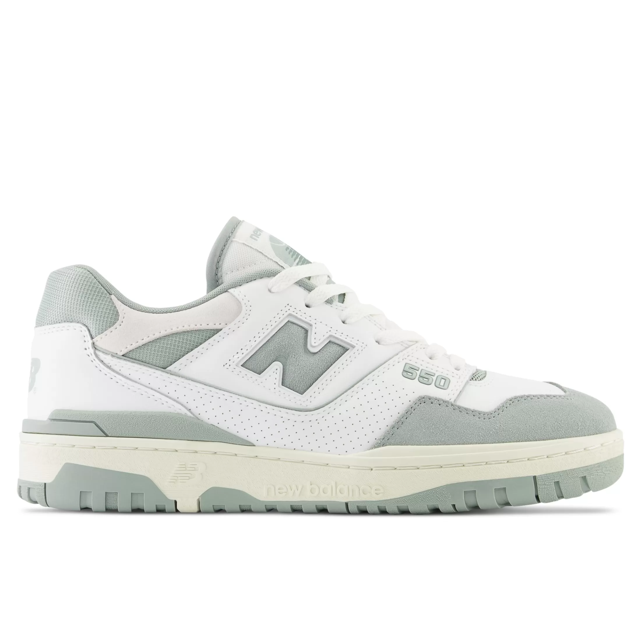 New Balance 550 White with Juniper and Dark Juniper Flash Sale