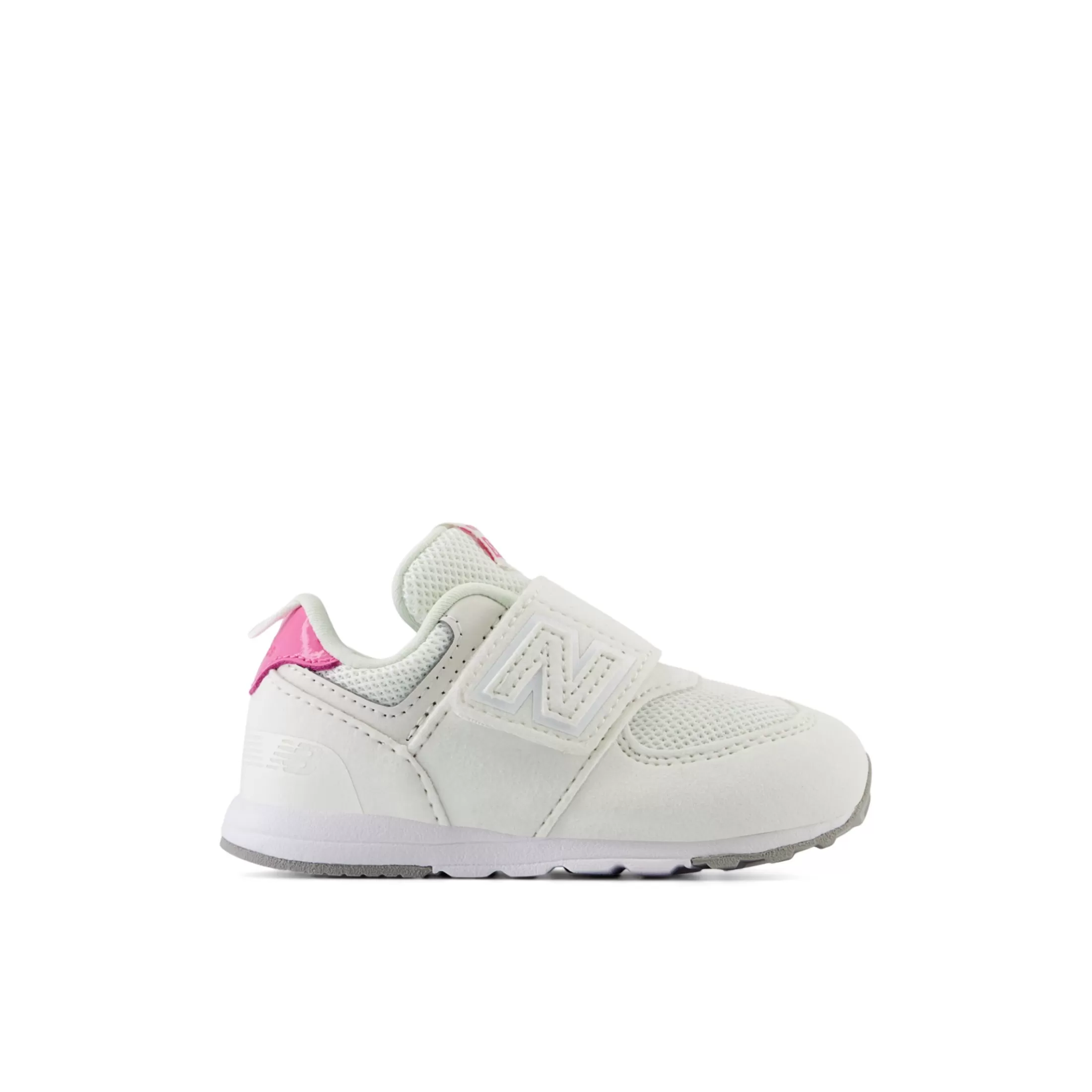 New Balance 574 NEW-B HOOK & LOOP Sea Salt with Real Pink Fashion