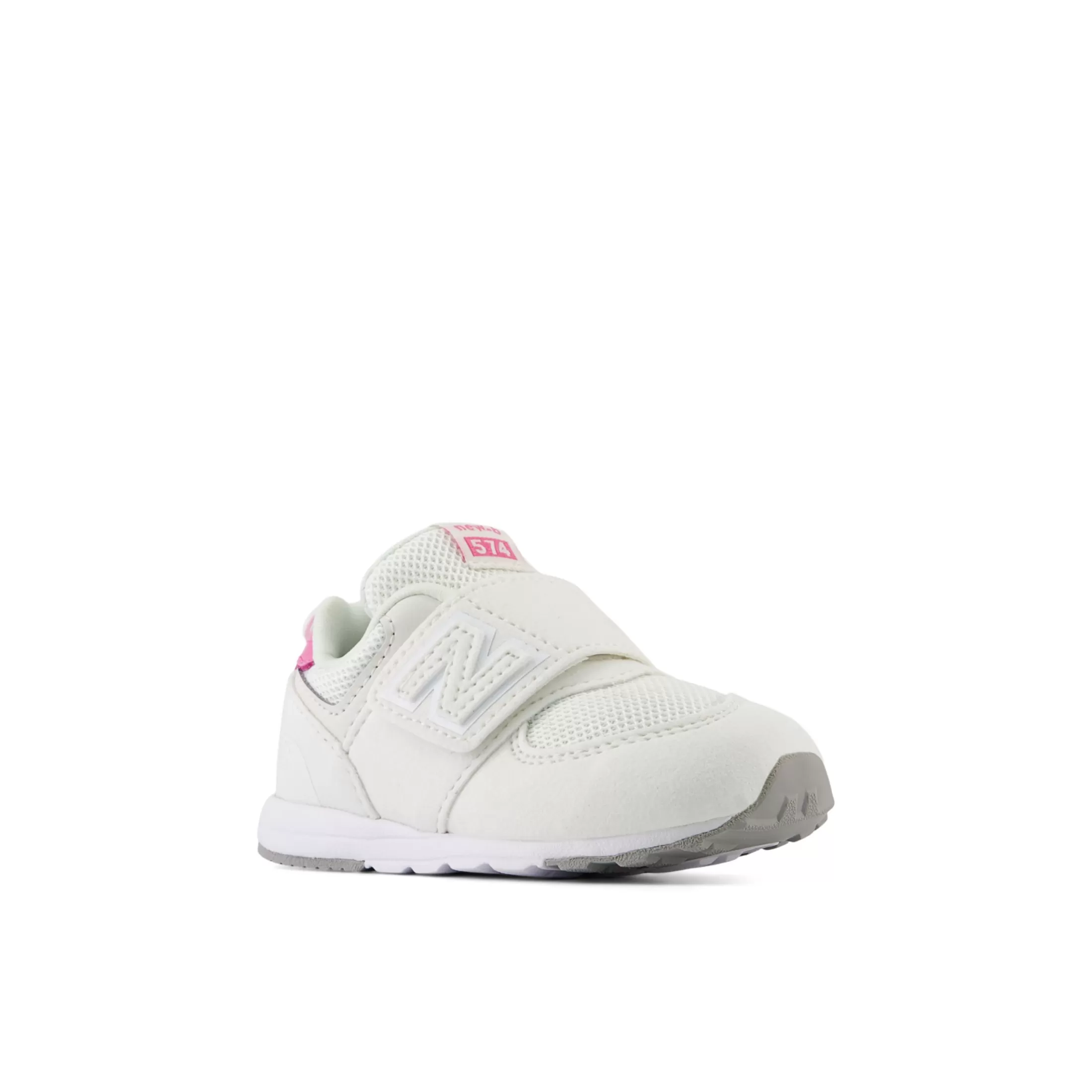 New Balance 574 NEW-B HOOK & LOOP Sea Salt with Real Pink Fashion