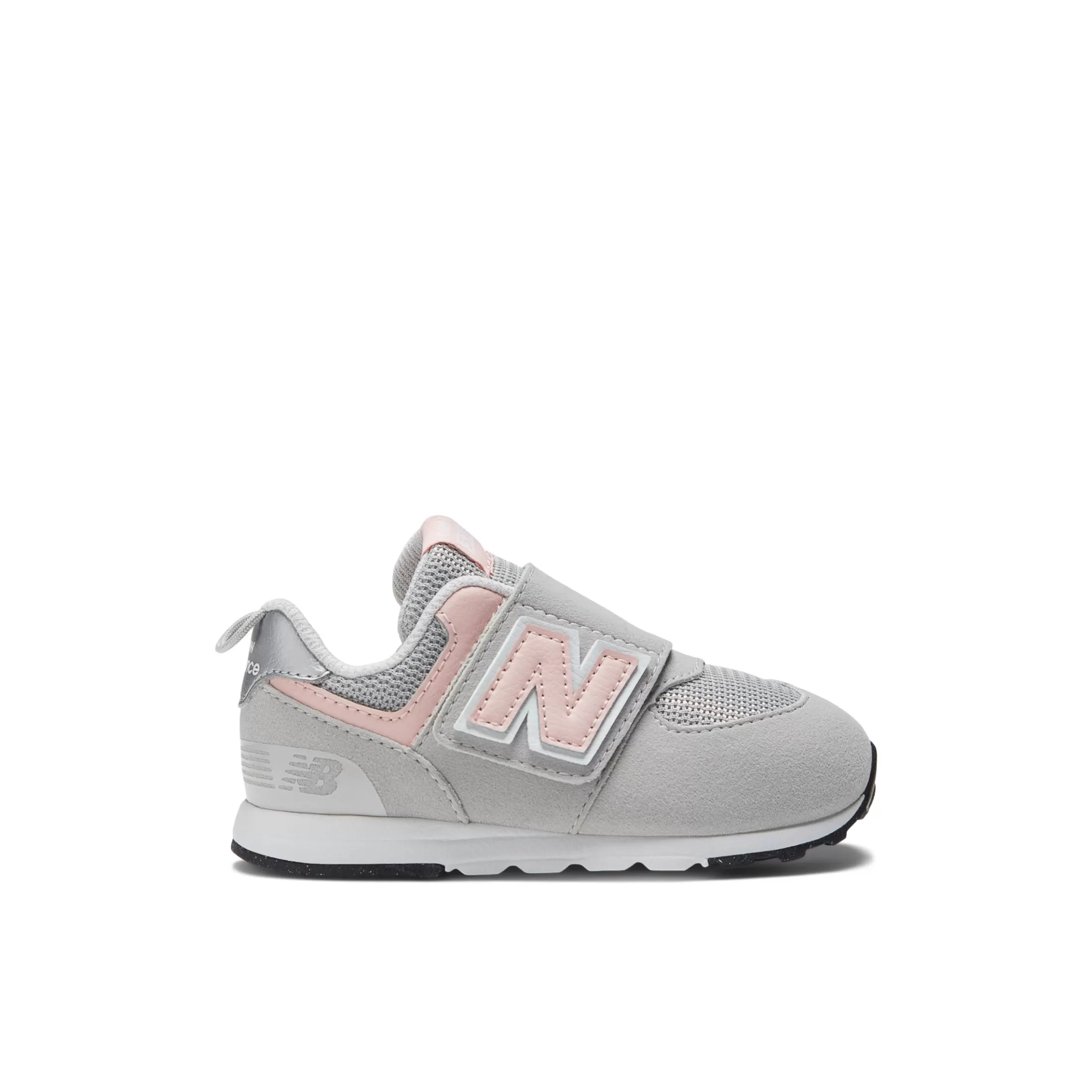 New Balance 574 NEW-B Hook & Loop Rain Cloud with Pink Haze Cheap