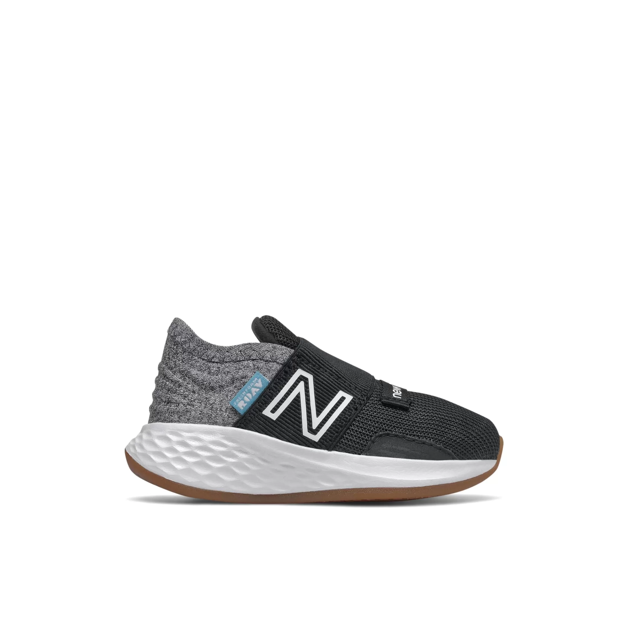 New Balance Fresh Foam Roav Tee Shirt Slip-On Black with Light Aluminum Outlet