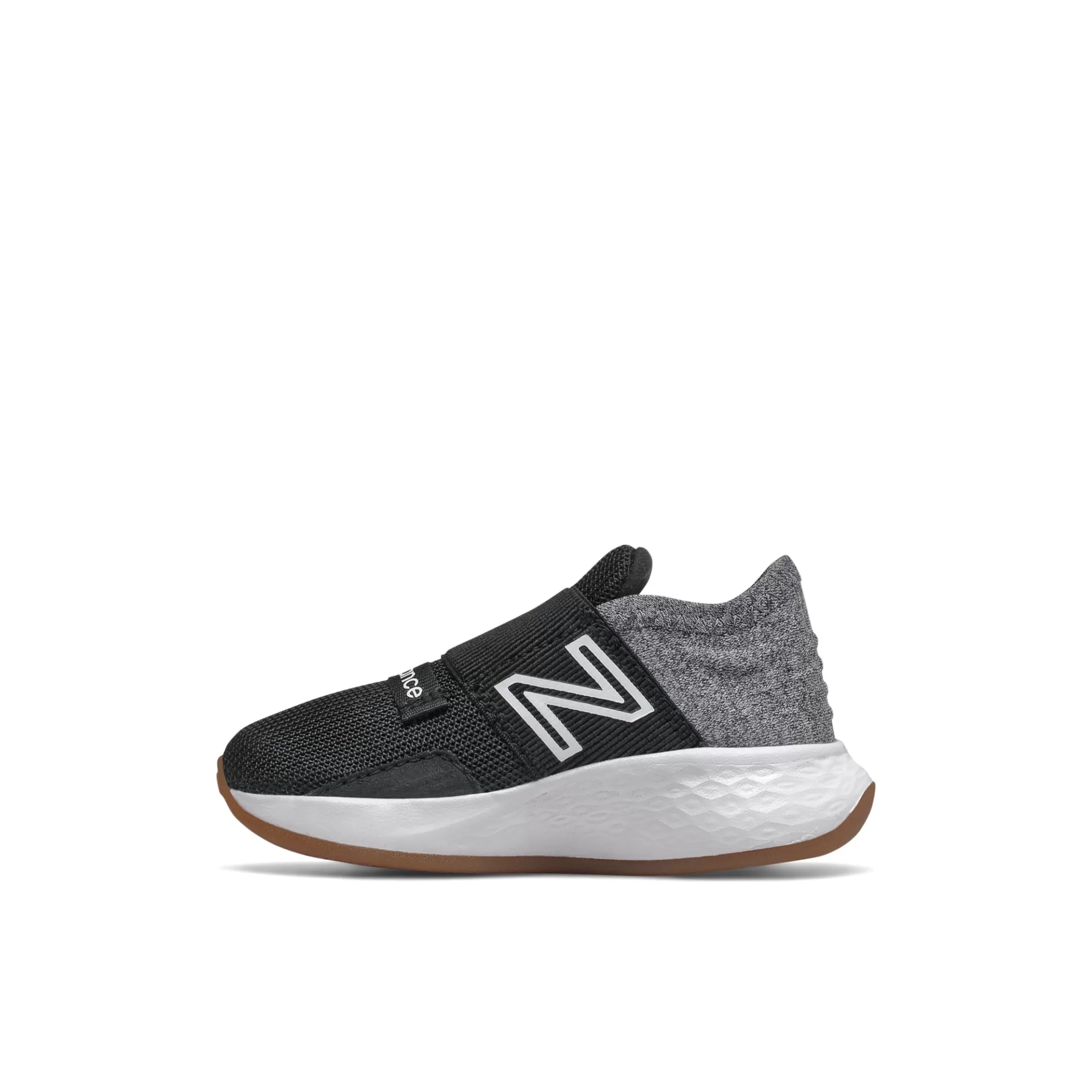 New Balance Fresh Foam Roav Tee Shirt Slip-On Black with Light Aluminum Outlet