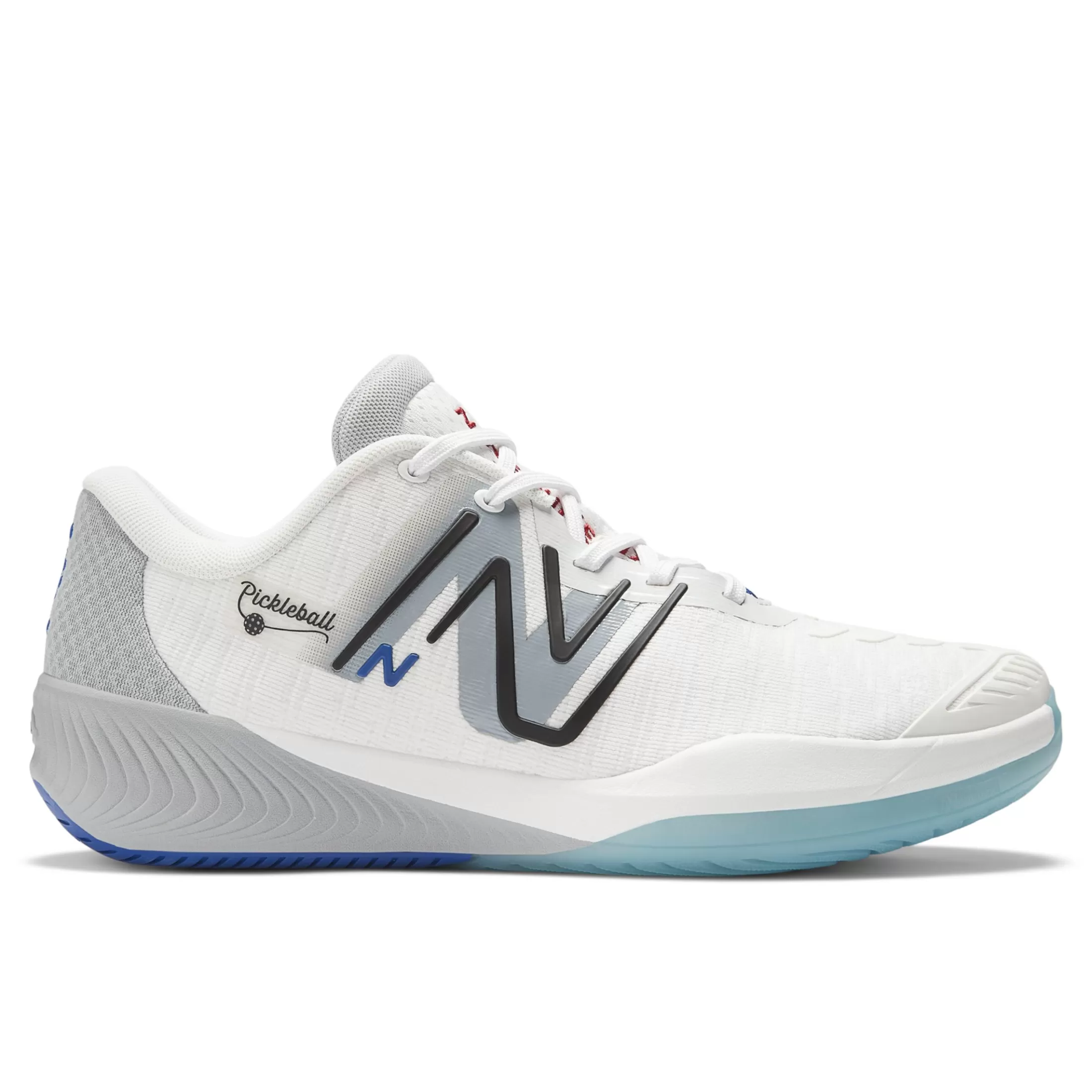 New Balance FuelCell 996v5 Pickleball White with Grey and Team Royal Store