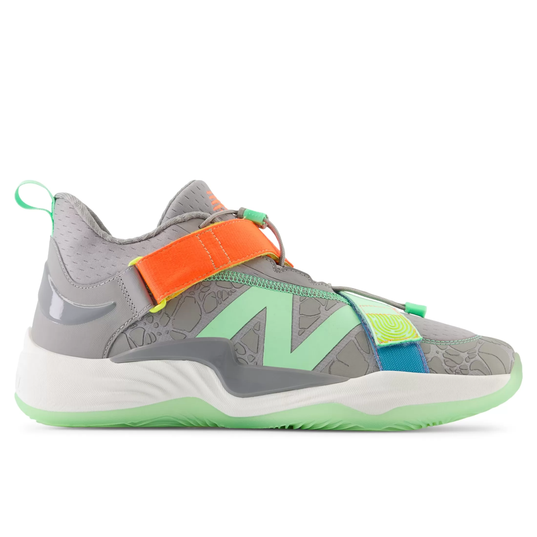 New Balance FuelCell Lindor 2 Pre-Game Team Away Grey with Electric Jade and Neon Dragonfly Clearance