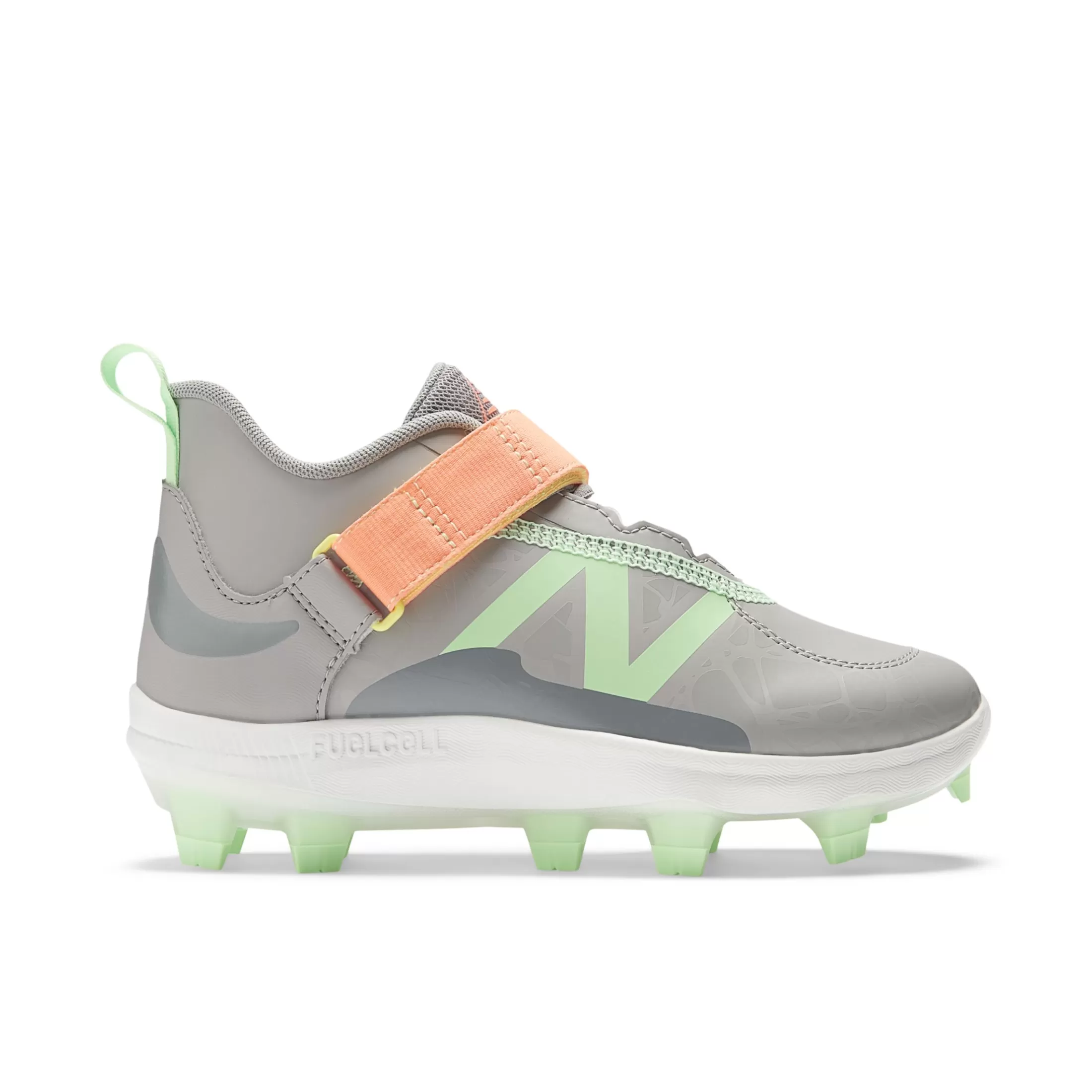 New Balance FuelCell Lindor 2 Youth Team Away Grey with Neon Dragonfly and Electric Jade Cheap