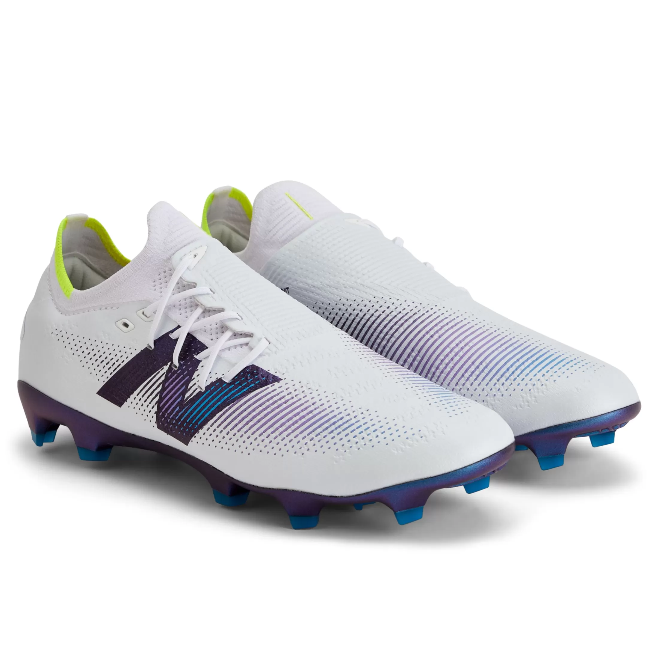 New Balance FURON PRO FG V7+ White with Water Cress and Purple Fade Hot