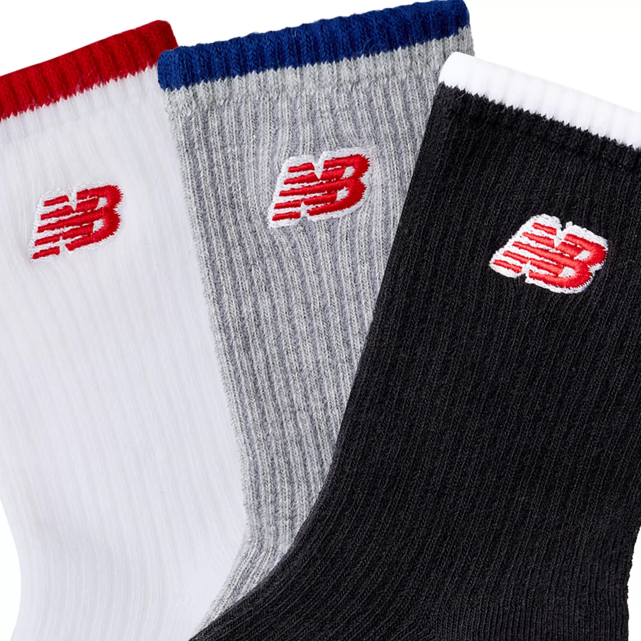 New Balance Kids Patch Logo Midcalf Socks 3 Pack ASSORTED 1 COLORS Flash Sale